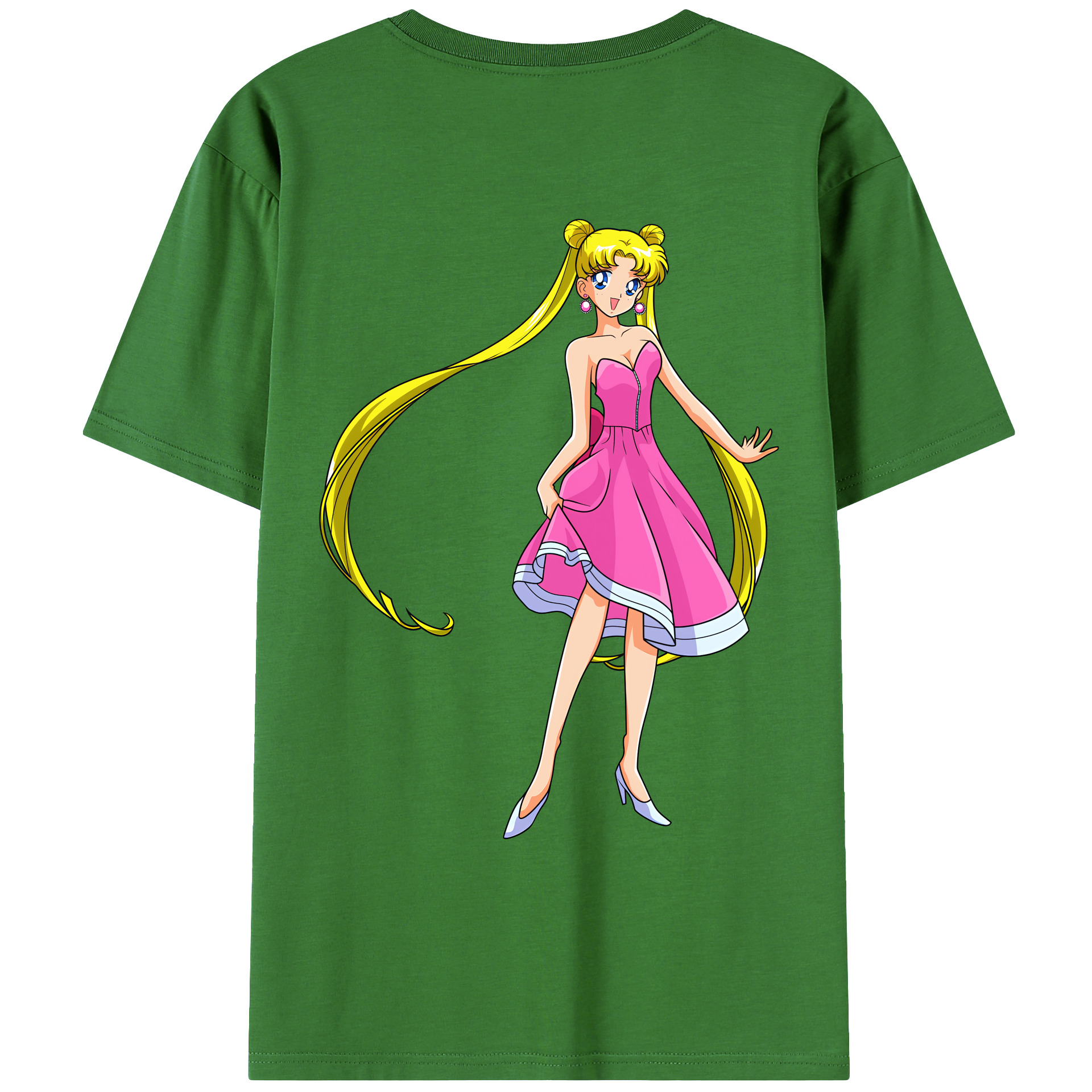 （画像用） 美少女戦士セーラームーン 愛野 美奈子 あいの みなこ Sailor Moon Aino Minako レディース半袖Tシャツ(バックプリント)